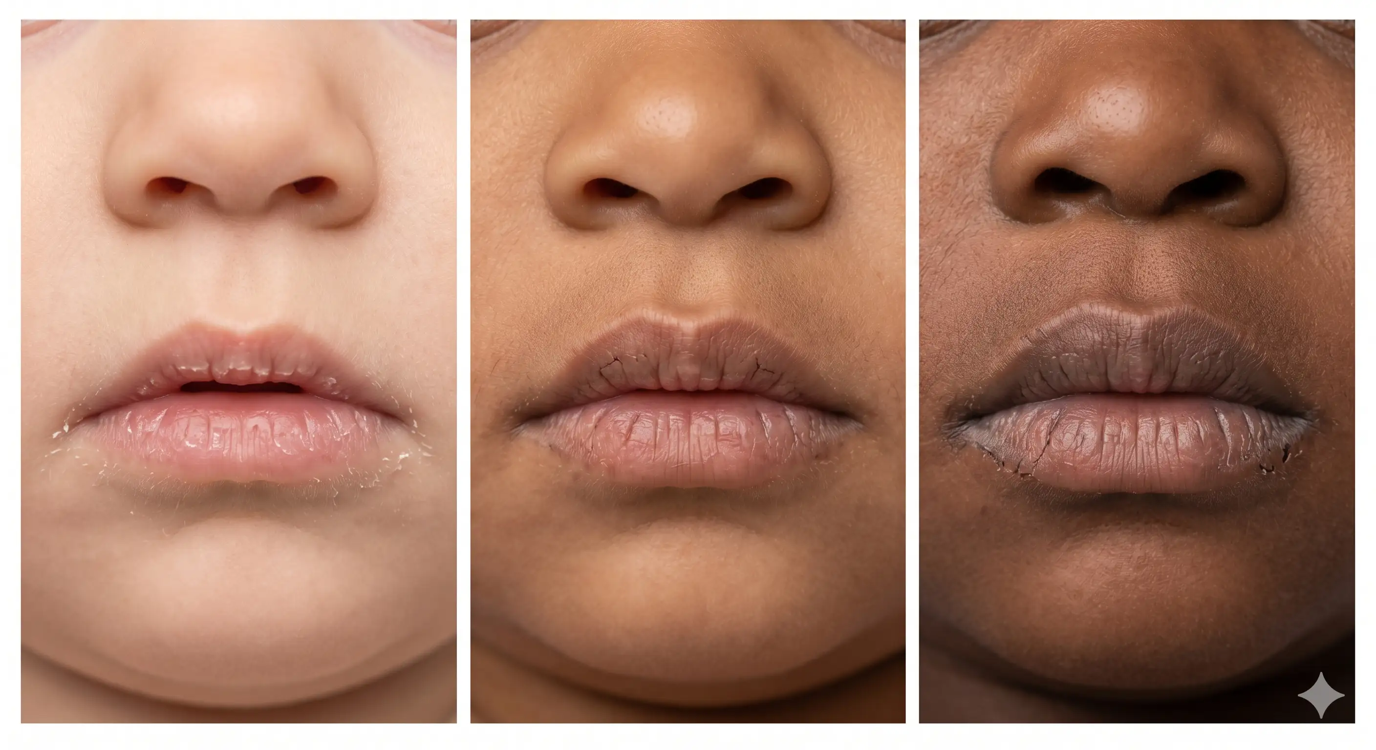 A toddler with dry cracked lips and a dry mouth during illness — an early dehydration sign